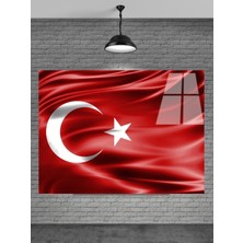 Meta Cam Türk Bayrağı Cam Tablo