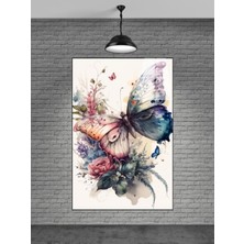 Meta Cam Rengarenk Kelebek Cam Tablo