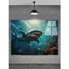 Meta Cam Köpek Balığı Cam Tablo