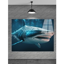 Meta Cam Köpek Balığı Cam Tablo