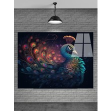 Meta Cam 3D Tavus Kuşu Cam Tablo