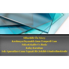 Meta Cam Gold Altın Çiçek Cam Tablo