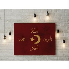 Satürn Design Ittihat Terakki Sancağı Kanvas Tablo 40X55CM Ters Hilal
