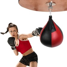 Chaoduo Shop A-0502 Stili Pu Deri Boks Topu Armut Şişme Yetişkinler Fitness Eğitimi Dövüş Egzersizi Çift Uçlu Refleks Boks Hız Topları (Yurt Dışından)