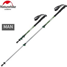 Chaoduo Shop 135CM Yeşil Stil Naturehike Alüminyum Yürüyüş Trekking Direkleri Kamp Nordic Baston Teleskop Bastonları Trekking Carbono Eva Köpük Kolu (Yurt Dışından)