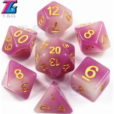 Chaoduo Shop Yeşil Stil Yeni Geldi 7pclot Yüksek Li Karışık Renkli Karanlıkta Glow, Dnd D% Için Zar Seti Rpg Masa Oyunu (Yurt Dışından)