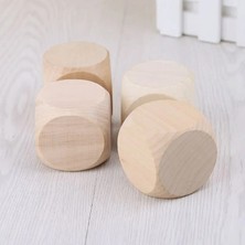 Chaoduo Shop Yeni 5cm 6 Taraflı Boş Ahşap Zar Parti Aile Dıy Oyunları Baskı Oyma Çocuk Oyuncakları (Yurt Dışından)