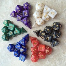 Chaoduo Shop Mavi Stil Et 6 Renk Çok Yönlü Zar D&d D4 D6 D8 D10 D% D12 D20 Çokyüzlü Trpg Oyunları Zar Seti Masa Oyunu Eğlence Zar Sd (Yurt Dışından)