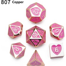 Chaoduo Shop 807SIYAH Nikel Pembe Tarzı Yeni Varış Et Dnd Zar Seti Babalar Rpg Zar Babalar Rulo Çokyüzlü Zarlar Metal Zar D4 - D20 (Yurt Dışından)