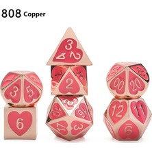 Chaoduo Shop 807SIYAH Nikel Pembe Tarzı Yeni Varış Et Dnd Zar Seti Babalar Rpg Zar Babalar Rulo Çokyüzlü Zarlar Metal Zar D4 - D20 (Yurt Dışından)