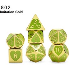 Chaoduo Shop 807SIYAH Nikel Pembe Tarzı Yeni Varış Et Dnd Zar Seti Babalar Rpg Zar Babalar Rulo Çokyüzlü Zarlar Metal Zar D4 - D20 (Yurt Dışından)