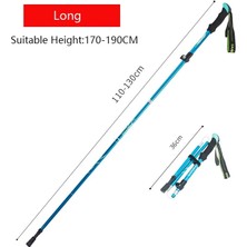 Chaoduo Shop Gök Mavisi 110-130 Stili Anti Şok Baston Teleskopik Baton Trekking Çubuğu Ultra Hafif Alüminyum Alaşımlı Taktik Yürüyüş Bastonları 5 Bölümlü 1 Adet (Yurt Dışından)