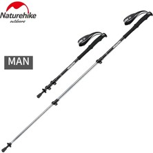 Chaoduo Shop 135CM Siyah Stil Naturehike Alüminyum Yürüyüş Trekking Direkleri Kamp Nordic Baston Teleskop Bastonları Trekking Carbono Eva Köpük Kolu (Yurt Dışından)