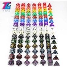 Chaoduo Shop 11 Siyah W Yeşil Stil Dnd Opak D4-D20 Çok Taraflı Zar Pop Oyunu Için En Li 15 Coloret Akrilik Çokyüzlü Trpg Oyunları (Yurt Dışından)
