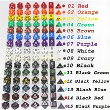 Chaoduo Shop 11 Siyah W Yeşil Stil Dnd Opak D4-D20 Çok Taraflı Zar Pop Oyunu Için En Li 15 Coloret Akrilik Çokyüzlü Trpg Oyunları (Yurt Dışından)