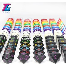 Chaoduo Shop 11 Siyah W Yeşil Stil Dnd Opak D4-D20 Çok Taraflı Zar Pop Oyunu Için En Li 15 Coloret Akrilik Çokyüzlü Trpg Oyunları (Yurt Dışından)