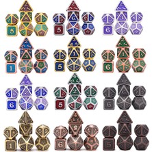 Chaoduo Shop NO.473 Tarzı Dragon Ölçekler Metal Zar Dnd Rpg Mtg Masa Oyunları Için Kılıflı D4 D6 D8 D10 D12 D20 (Yurt Dışından)