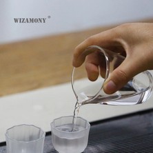 Yaci Shop Adil Kupa Stili 201-300ML Wızamony Sıcak Satış! Japon Tarzı Çay Seti Demlik Isıya Dayanıklı Cam Çay Sürahi Adil Kupa Cha Hai Gongdao Çay Fincanı Kapasitesi (Yurt Dışından)