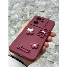 SPHONE Xiaomi Mi 13T ve Mi 13T Pro Kılıf Ayıcık Sweet Teddy Emoji Kabartma Figür Neon Renkli Liquid Silikon