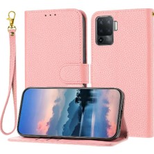 SZY Market Oppo A94 4g Pu Deri Için Telefon Kılıfı Litchi Desen Kart Yuvaları Tutucu Flip (Yurt Dışından)