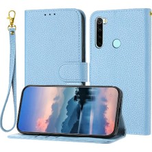 SZY Market Telefon Kılıfı Için Xiaomi Redmi Not 8t Pu Deri Cüzdan Litchi Desen Flip (Yurt Dışından)