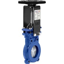 Unox DN400 Manuel Bıçak Sürgülü Vana Çift Taraf Sızdırmazlık