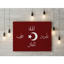 Satürn Design Ittihat Terakki Sancağı Kanvas Tablo 40X55CM Ters Hilal