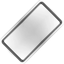 Kitchen Design Lab Paslanmaz Çelik Gümüş Renk Dikdörtgen Geniş Metal Düz Sunum Tepsisi Çay Kahve Tatlı Sunum 2 Adet