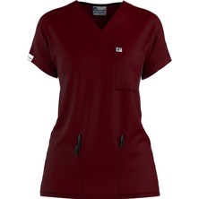 Myscrubs Bordo Scrubs Üst