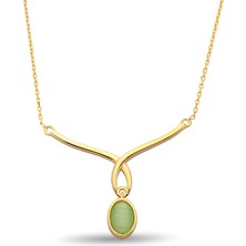 ÇGK KUYUMCULUK Taşlı Altın Kolye CGKKKLY063