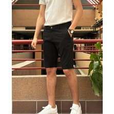 İnpool Erkek, Slim Fit, Pamuklu Kumaş, Nakış Detaylı Şort 24INP278