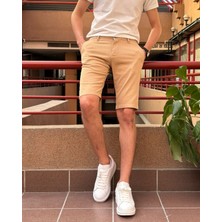 İnpool Erkek, Slim Fit, Pamuklu Kumaş, Nakış Detaylı Şort 24INP278