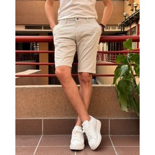 İnpool Erkek, Slim Fit, Pamuklu Kumaş, Nakış Detaylı Şort 24INP278