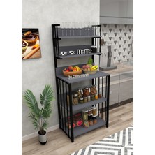 3E Dekorasyon Yapı Mutfak Dolabı Raflı Çok Amaçlı Düzenleyici Mutfak Dolabı Banyo Dolabı Kahve Köşesi Mdf 170 Cm
