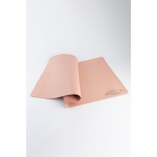 Woodhub Belirtilmemiş Pembe Pu Deri Laptop Bilgisayar Için Geniş Gamings Masa Matı Mouse Pad Sümen+ Bardak