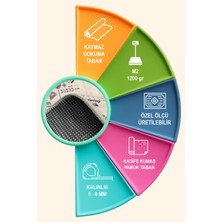 Depoba Plum Kadife Yıkanabilir Kaymaz Pamuk Tabanlı Kilim Salon Halısı
