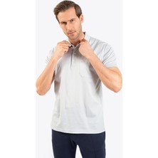Karaca Erkek Büyük Beden Polo Yaka T-Shirt-Açık Gri