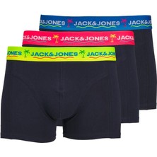 Jack & Jones Jacthomas Solıd Trunks 3 Pack Erkek Lacivert Boxer 12250609-NavyBlazer