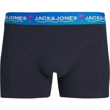 Jack & Jones Jacthomas Solıd Trunks 3 Pack Erkek Lacivert Boxer 12250609-NavyBlazer