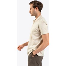 Karaca Erkek Büyük Beden Polo Yaka T-Shirt-Açık Bej