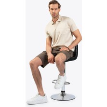 Karaca Erkek Büyük Beden Polo Yaka T-Shirt-Açık Bej