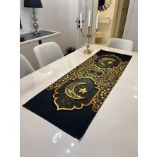 Aydizaynn Runner Ramazan Yeşil Gold 43X140CM Ramadan Mübarek Sofra Iftar Eid Kareem Iftarmasası Mubarak