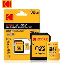 Kodak 32Gb.Micro Sd Hafıza Kartı Clas 10 4K Uv3 V30 A1 Ultra Performans Hafıza Kartı Orjinal