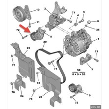 Psa Gergi Kütük 308 508 Partner Tepee Berlingo C4 Picasso (1631481580-T39187)