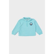 Gb Baby Layette Erkek Bebek Mavi Sweatshirt 23FW1BG1426