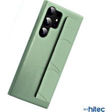 Schitec Samsung Galaxy S24 Ultra Uyumlu Premium Case Parmak Askılı Telefon Kılıfı Yeşil