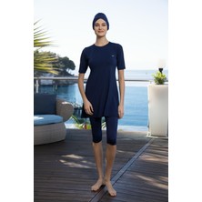 Estiva Kadın Boneli Yarım Kol Düz Taytlı Mayo