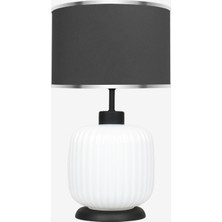 Minimal Intense White Black Cam Abajur