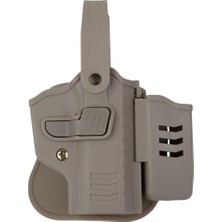Polis Sepeti To Gun Holster Sarsılmaz K12 Tabanca Kılıfı Seviye 2 Önü Şarjörlüklü Çöl Rengi