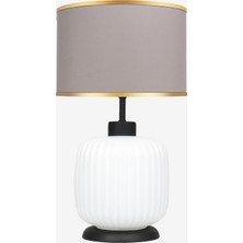 Minimal Intense White Black Cam Abajur